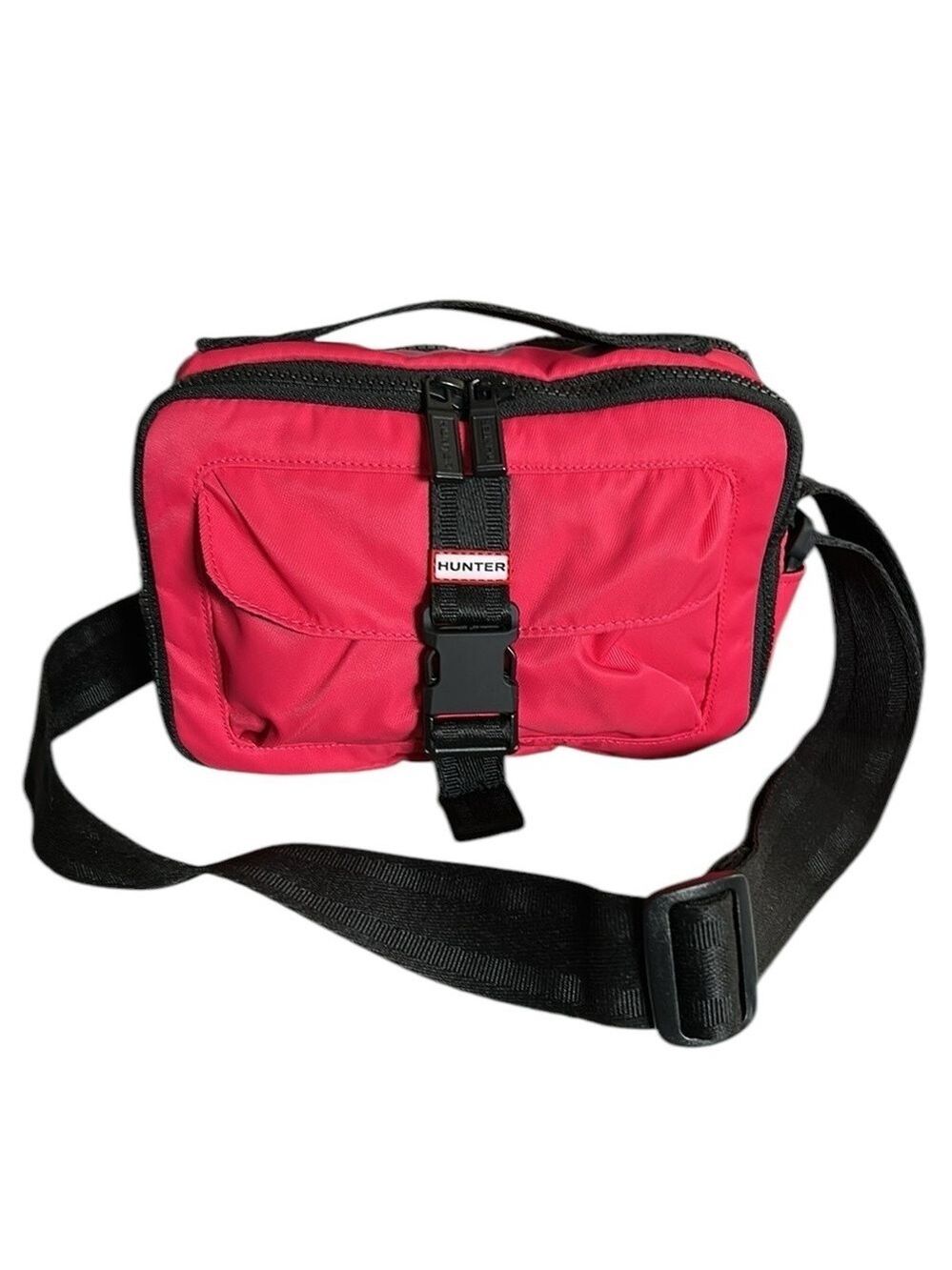 Hunter Red Nylon Convertible Crossbody Waist Pack Sling or Belt Bag